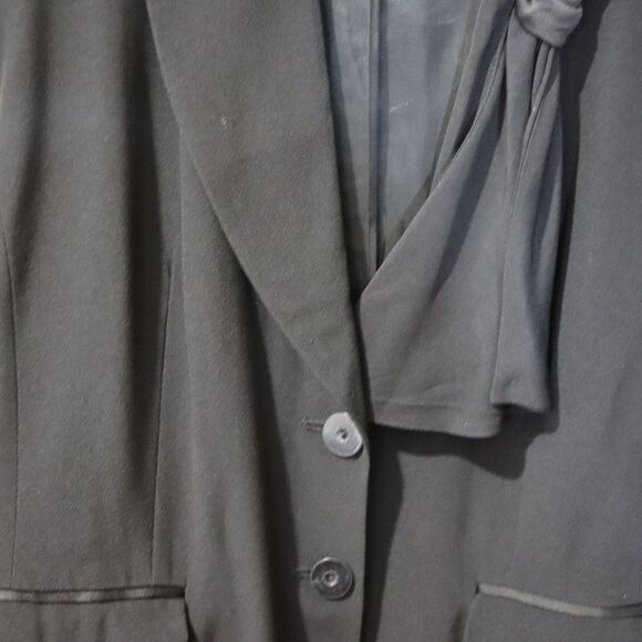 Olsen Europe Black Blazer Large Bow Detail Classic Career Jacket Viscose - Picture 4 of 10